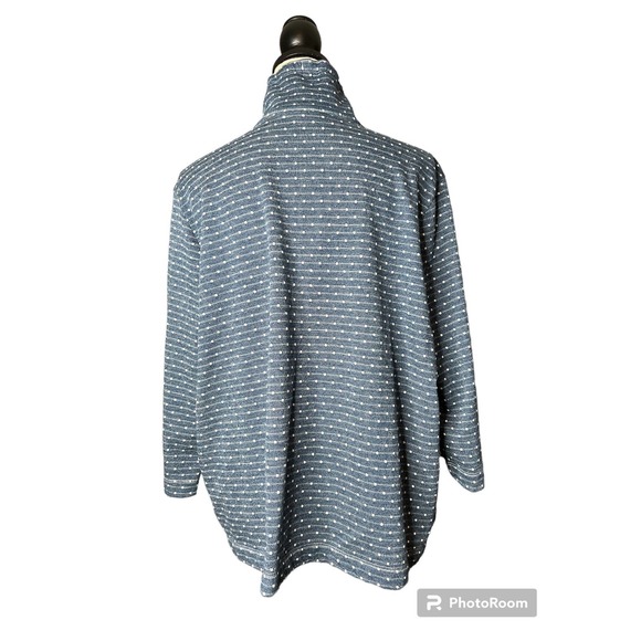 Weekends by Chico's Women's Jacket Size 3/US Size L in Blue w/White Polka Dots - Picture 3 of 6